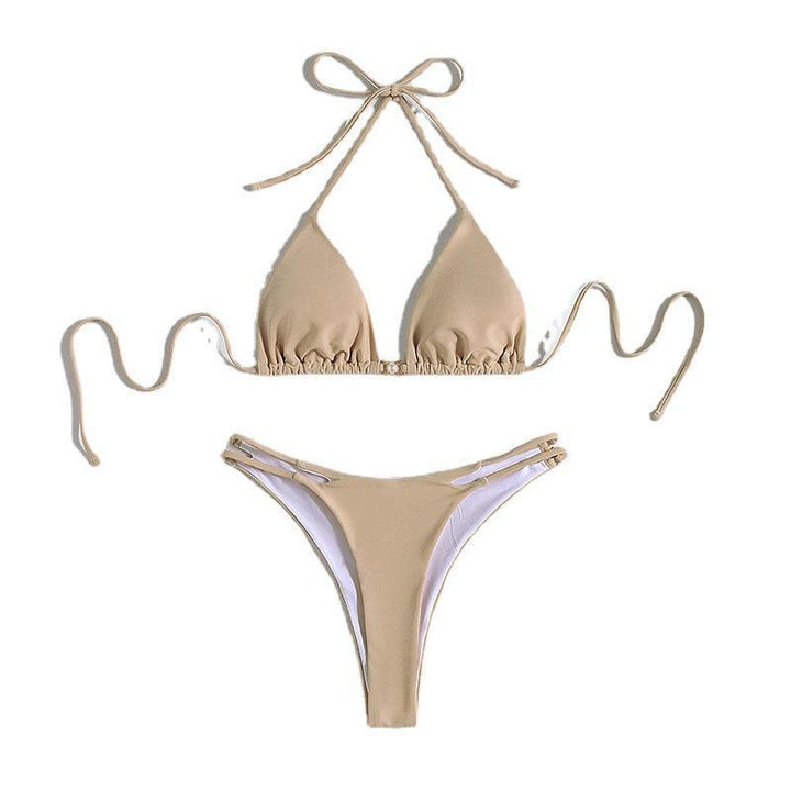Dame triangel-bikini med justerbare stropper og elegant snit Skovae