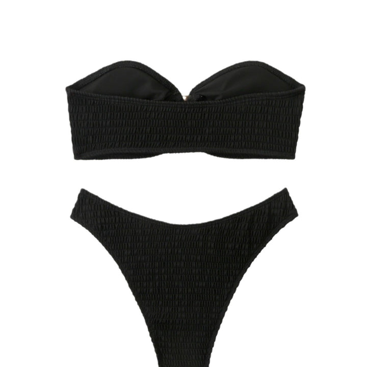 Dame Bandeau Bikini med stilfuld ring-detalje Stilla