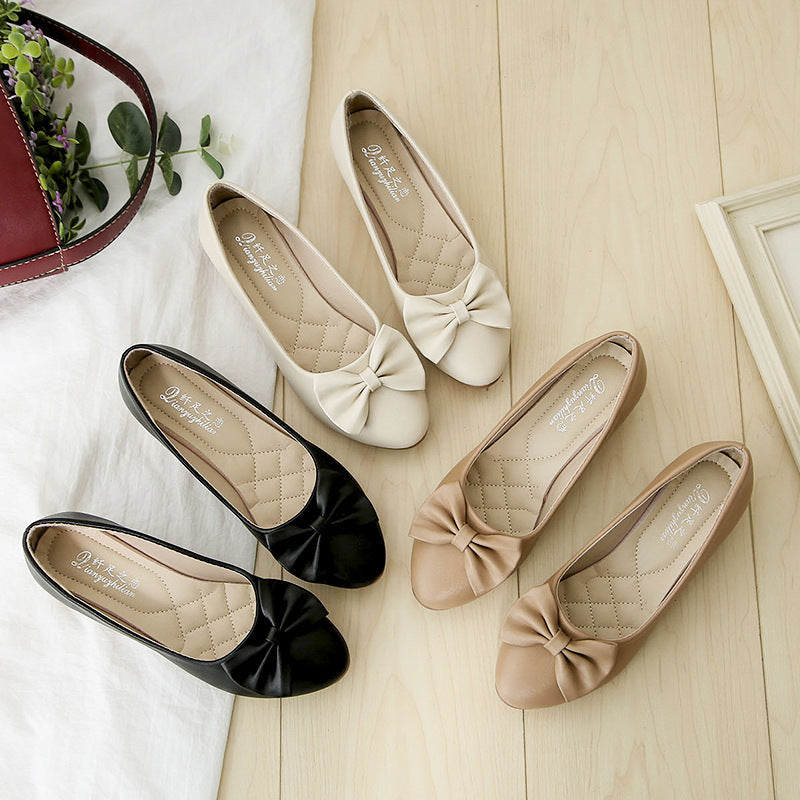 Dame elegante Ballerinas med raffineret sløjfe-design og blød polstring Stilla