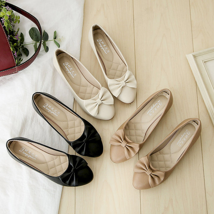 Dame elegante Ballerinas med raffineret sløjfe-design og blød polstring Stilla