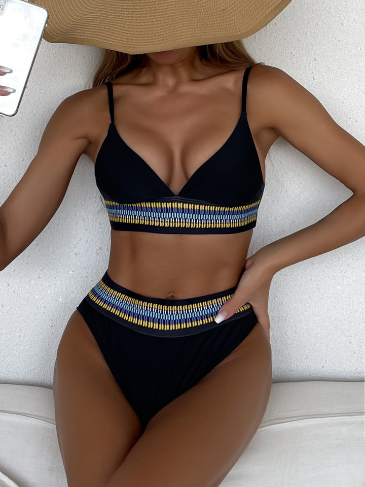 Dame bikini-sæt med høj talje og elastisk design Stilla