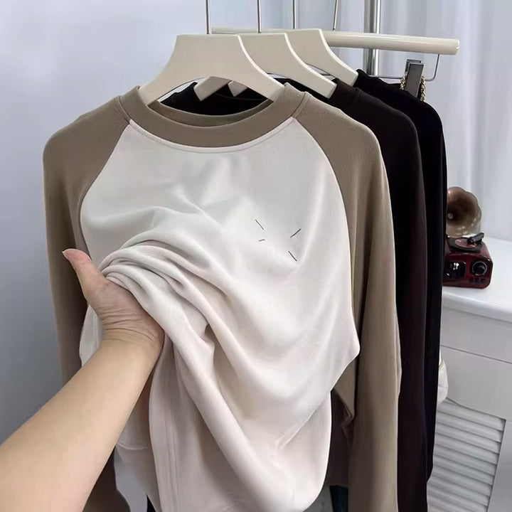 Femme Raglan-ærmer Pullover Sweatshirt med blødt touch-materiale Stilla