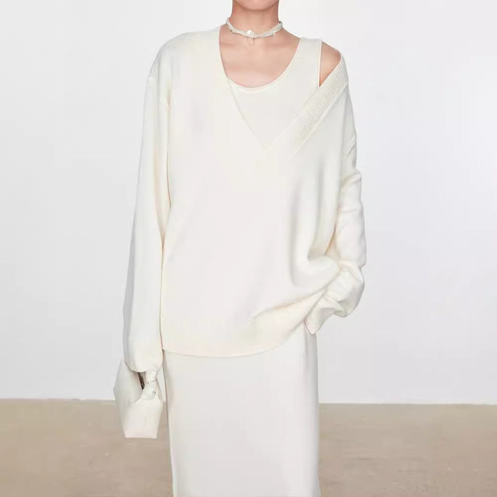 Dame Oversized Pullover lavet af blød uld Stilla
