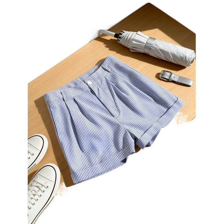 Dame shorts med stribet design og behagelig pasform Skovae