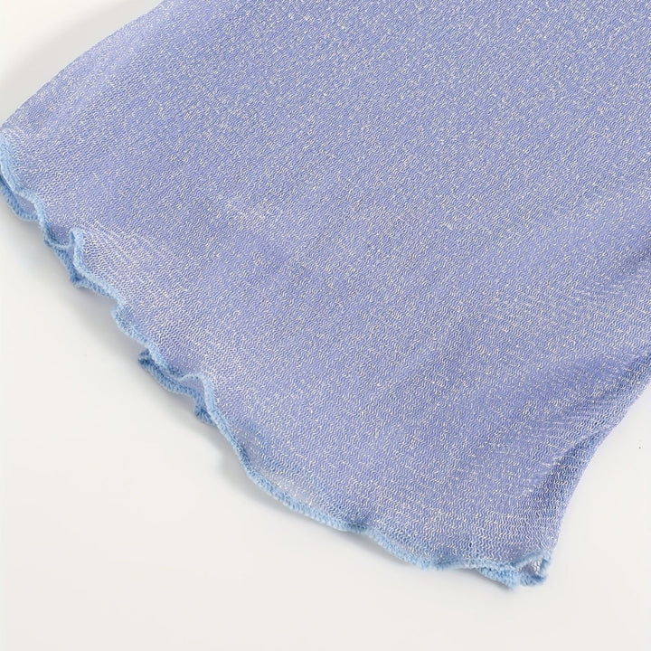Dame Strandtop med glitrende materiale Skovae