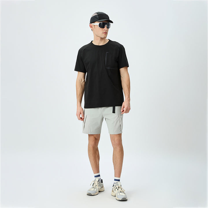 Herren Premium fritids-T-shirt med praktisk brystlomme og åndbart materiale Stilla