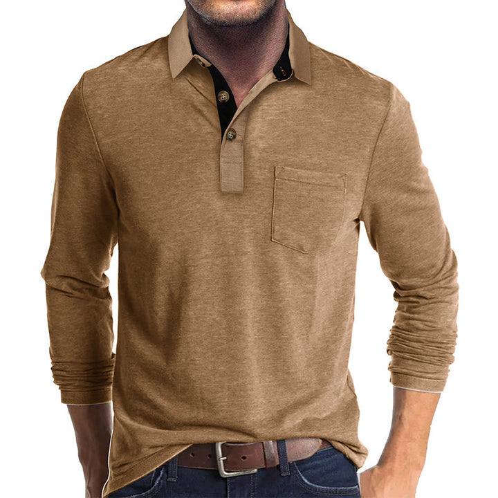 Herrer Langærmet Poloshirt Stilla