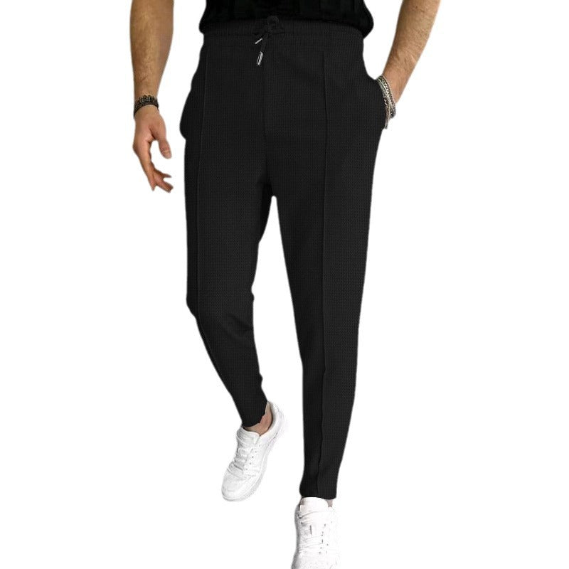 Herrer Sporty Anzugbukser med elastisk talje og moderne syns detaljer Stilla