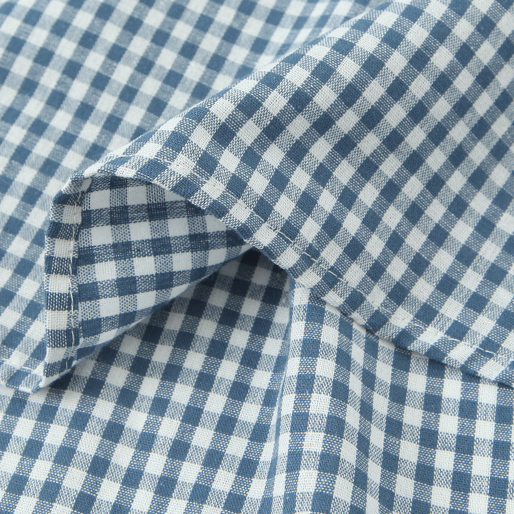 Dame Viskose-Midikjole med raffinerede Gingham-mønstre og elegant taljeudtræk Stilla