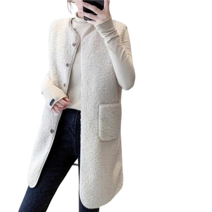 Damer Cozy Vest med trykknapper og sidelommer Skovae