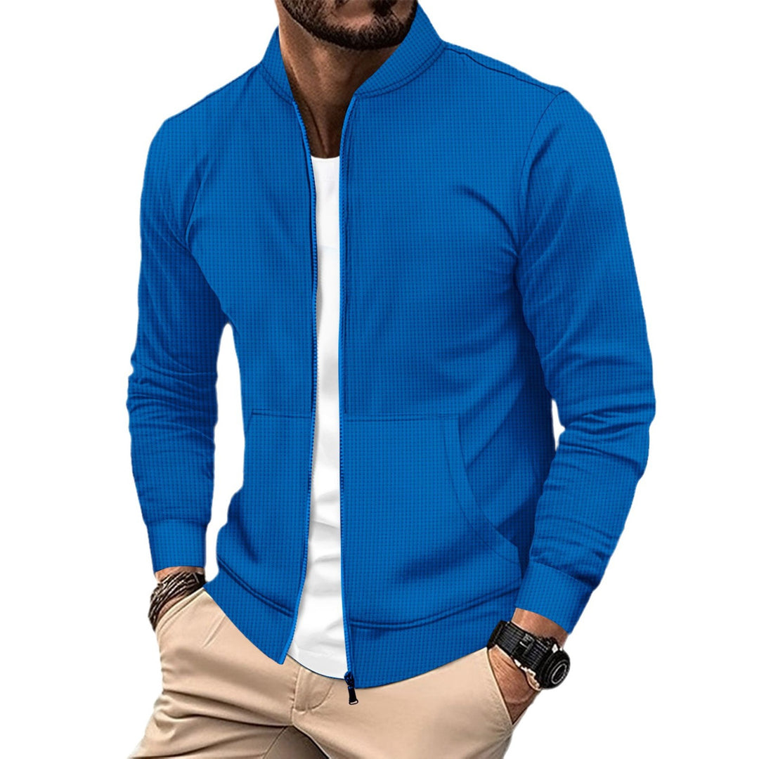 Herrer sporty zip-jakke med struktureret design og praktiske lommer Stilla