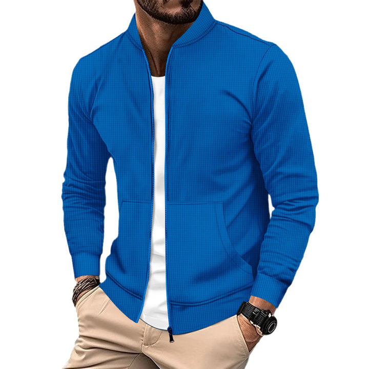 Herrer sporty zip-jakke med struktureret design og praktiske lommer Stilla