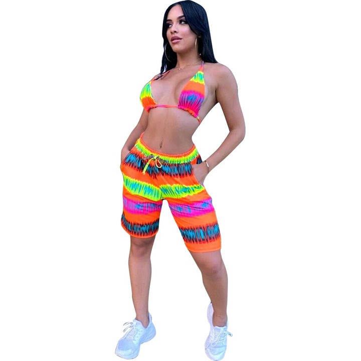 Dame Sporty Bikini sæt med afslappede shorts Stilla