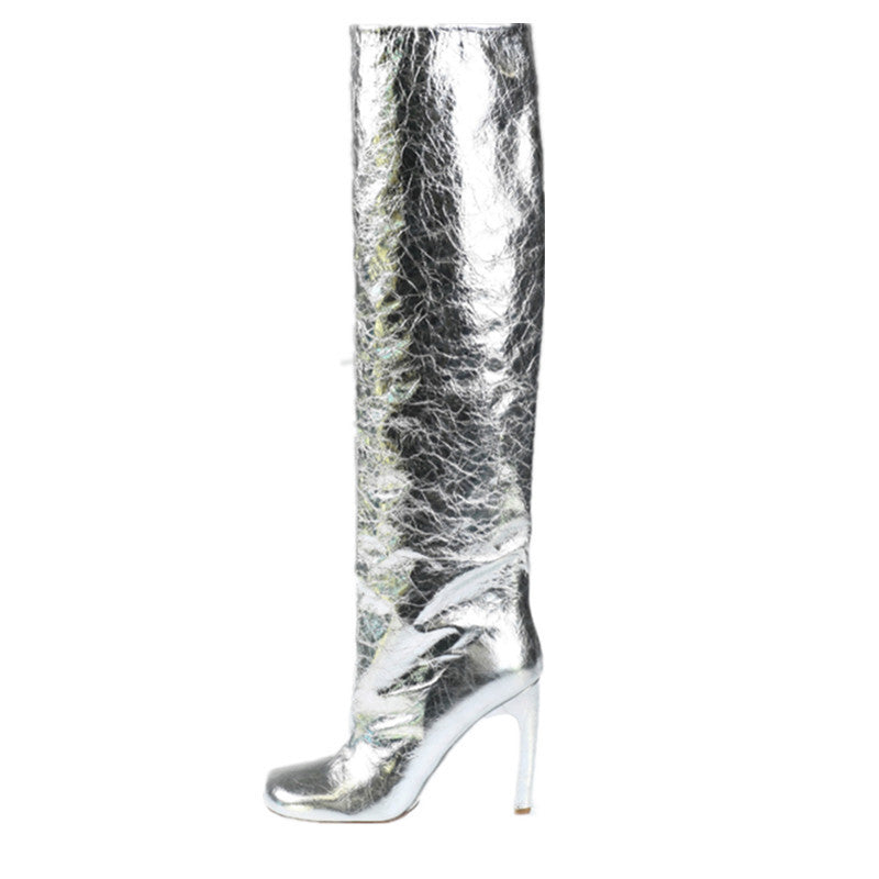 Femme Højglans Over-knæ Stiletto Støvler Stilla