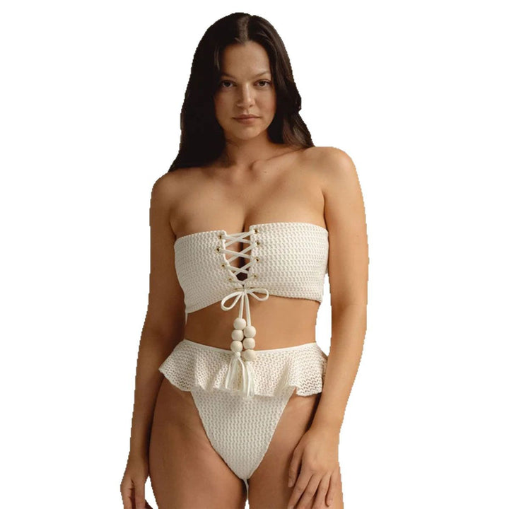 Dame Bikini-sæt med raffineret flæse-design og kreative detaljer Stilla