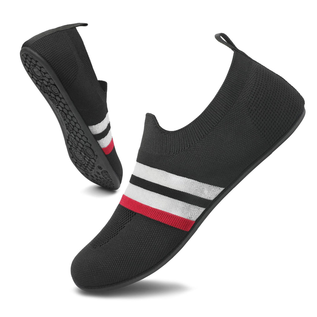 Dame nan ultra-fleksibel strik-ballerina med sok-lignende skaft, elastisk indgang og skridsikker flexsole Skovae