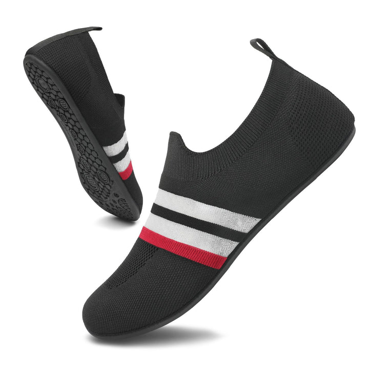 Dame nan ultra-fleksibel strik-ballerina med sok-lignende skaft, elastisk indgang og skridsikker flexsole Skovae