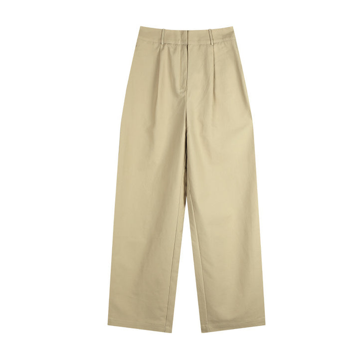 Dame elegant højtaljede culotte med praktiske folder og bredt ben Stilla