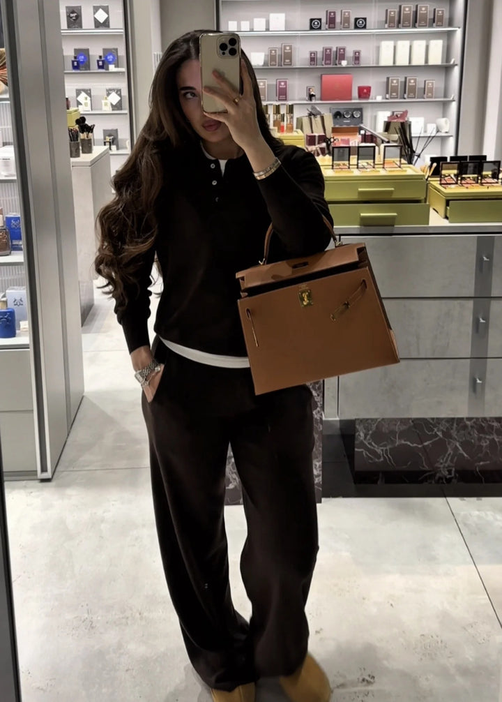 Kvinders elegante premium loungewear sæt med moderne snit og åndbart stof Stilla
