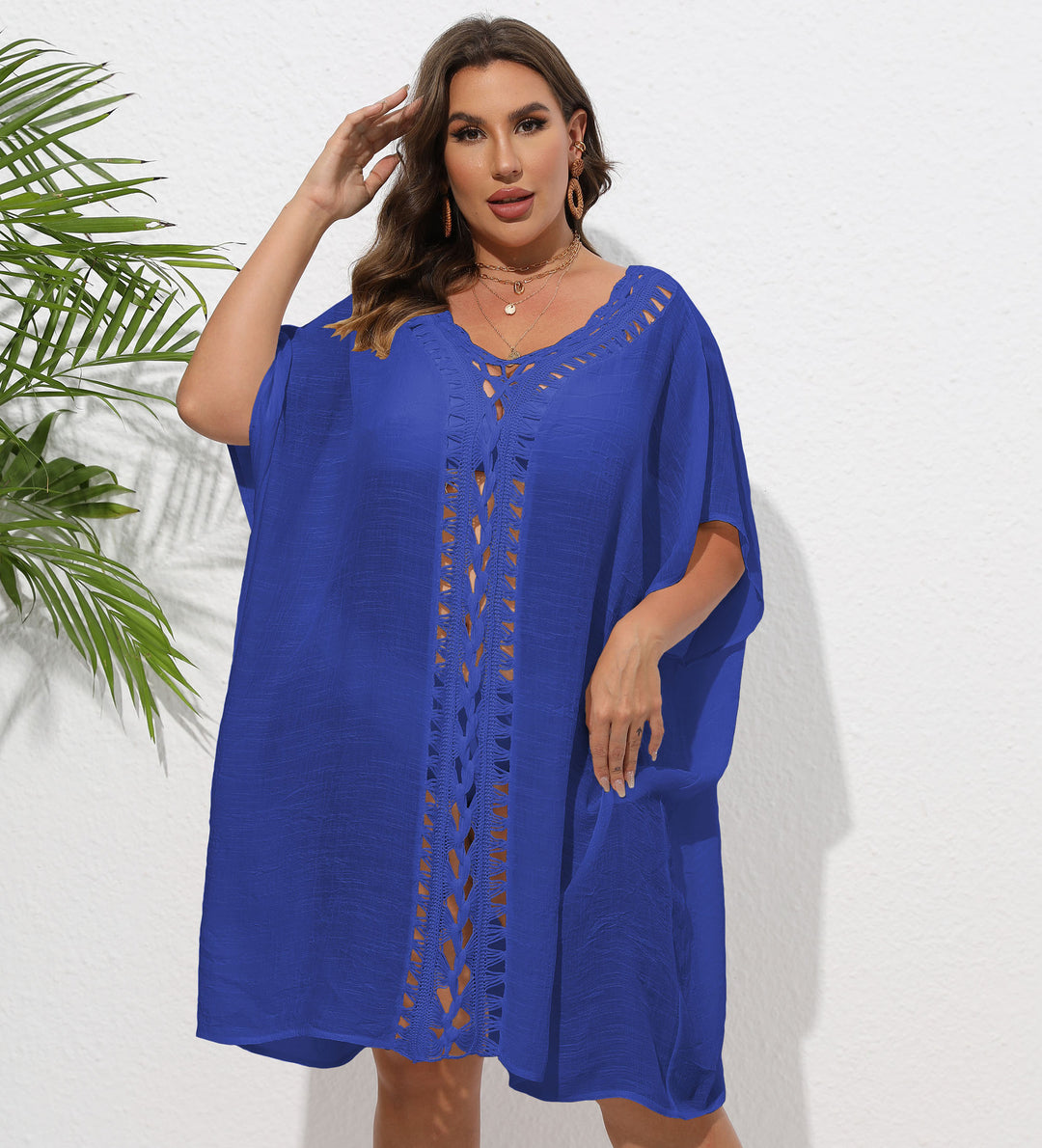 Dame Let Strand Kaftan Overgang Stilla