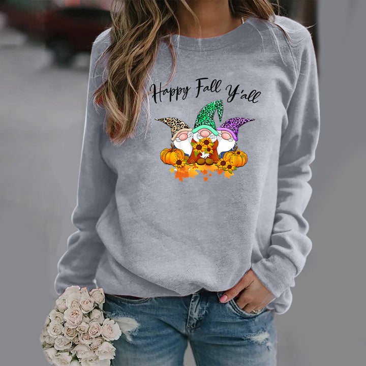 Kvindernes sweatshirt med efterårsmotiv og komfortabel pasform Stilla