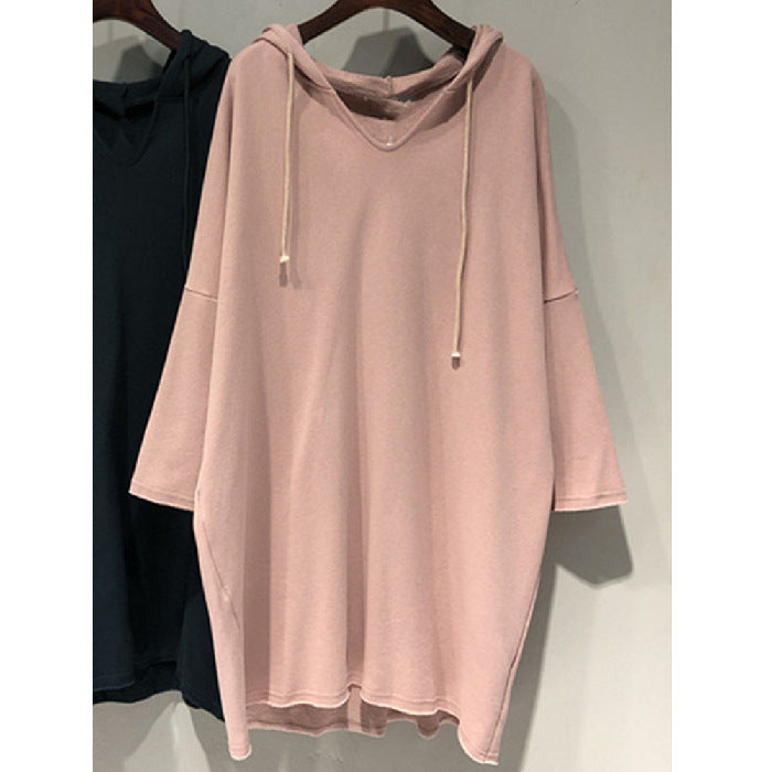 Kvinders hoodie kjole med generøs pasform og hætte Skovae