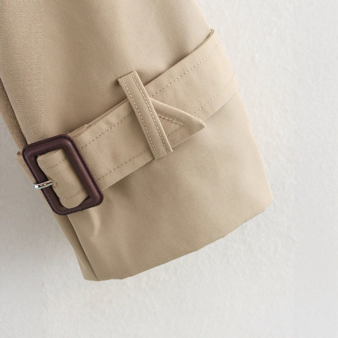 Dames fashionable cropped overgangsjakke med bred krave Stilla