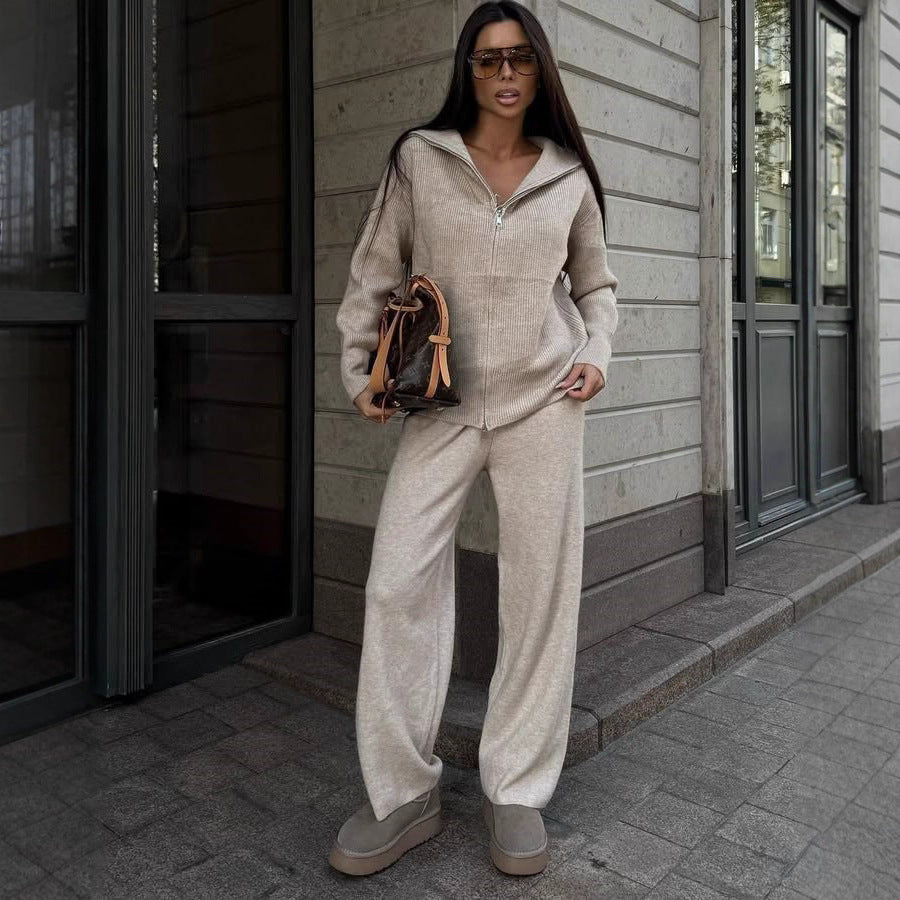 Kvinders sporty sweater med høj krave og lynlås element Skovae