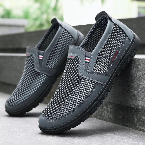 Herrer Åndbare Slip-On Løbesko med fleksibelt Mesh-Overmateriale og skridsikker Sål Stilla