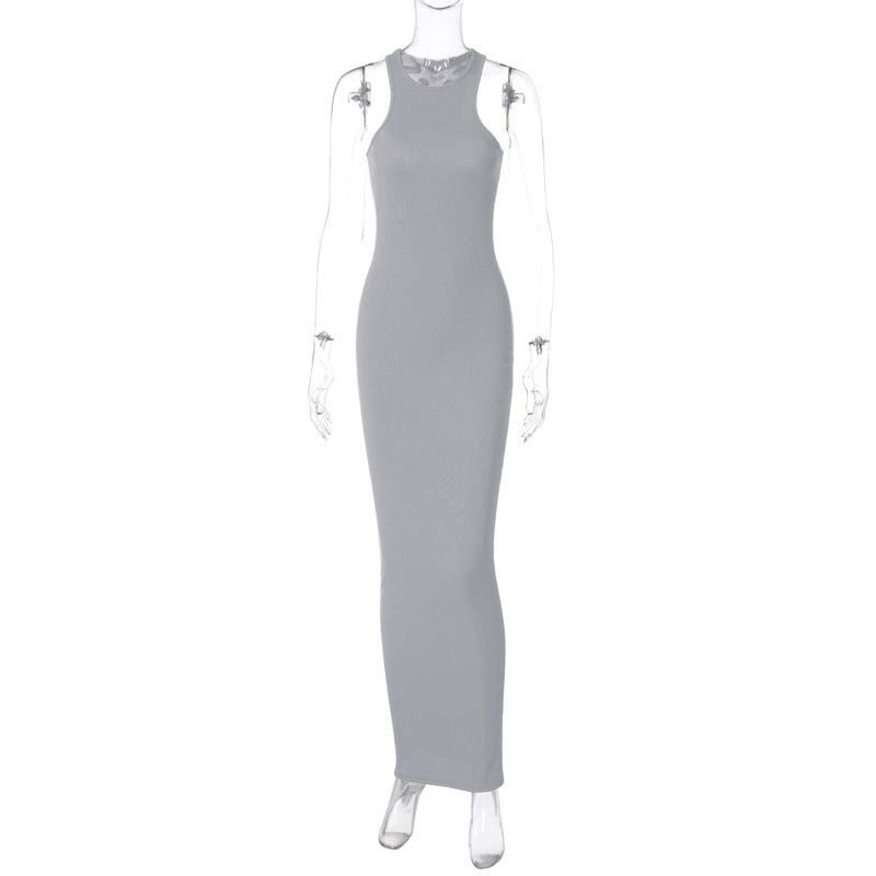 Dame Langærmet Maxikjole med elegant Slim-Fit-snit Stilla