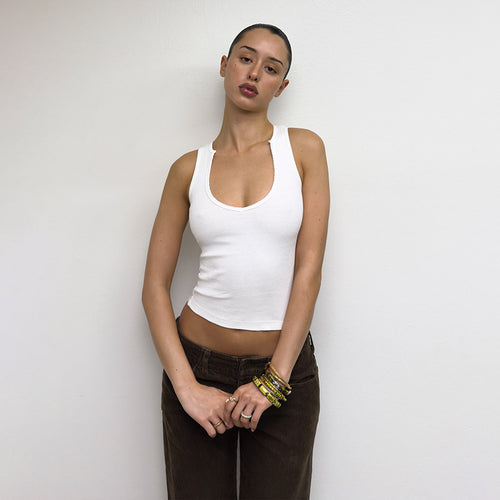 Dame Sporty Crop-Top lavet af åndbar bomuldsblanding Stilla