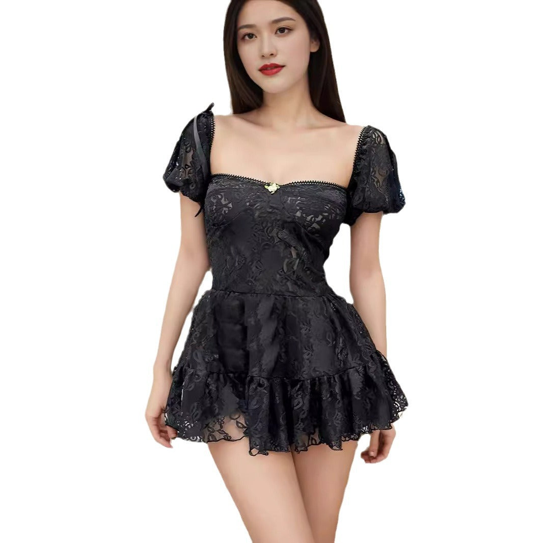 Dame romantisk spids Peplum Overall Stilla