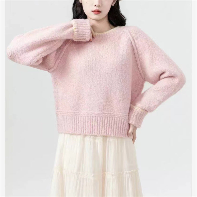 Damer Cozy Rund Hals Sweater lavet af finstrikket Stilla