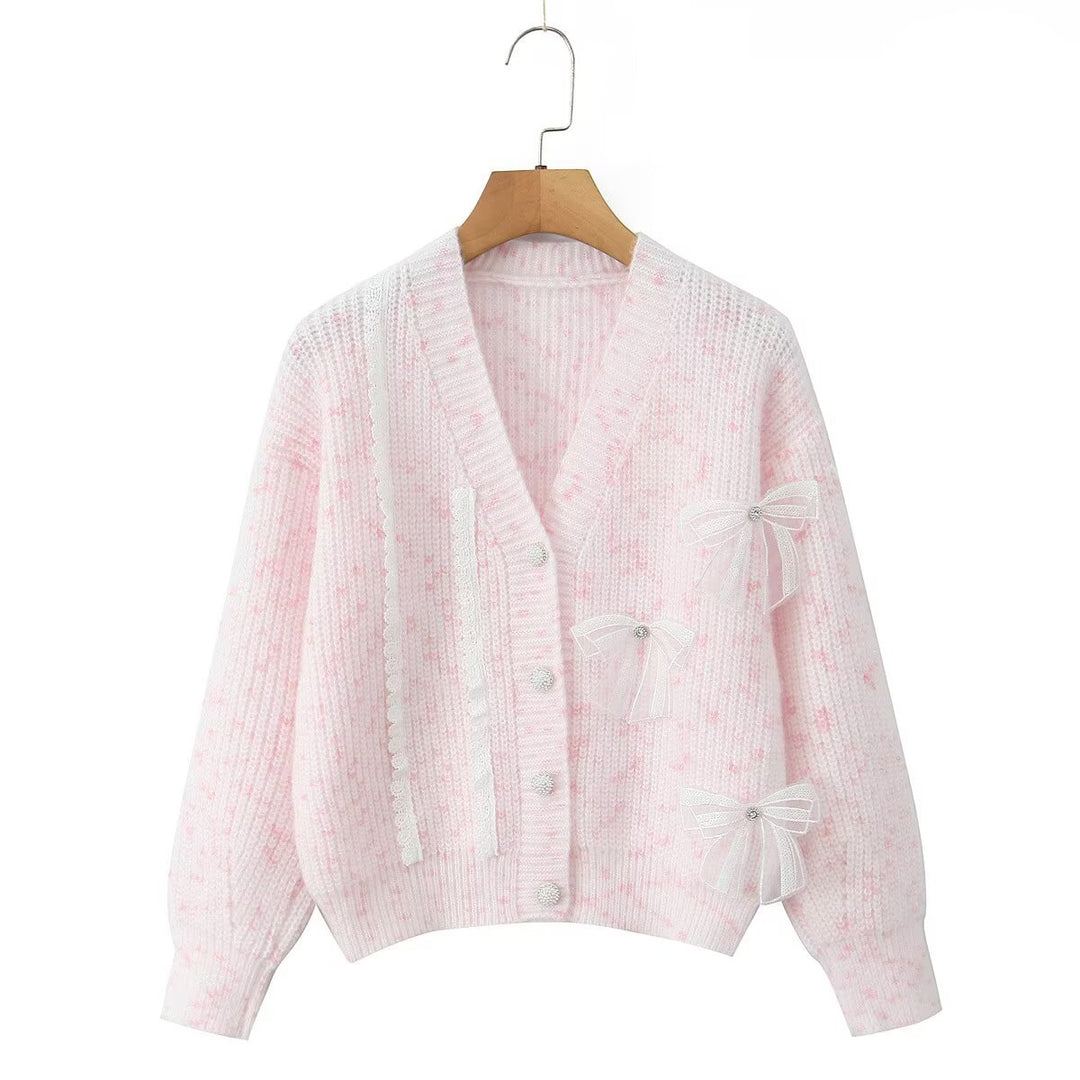 Kvinderne Cozy Cardigan med Delikate Sløjfedetaljer Stilla