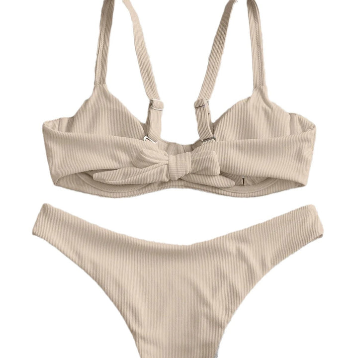 Dame bikini sæt med højtskåret trusse og struktureret top Skovae