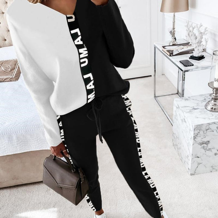 Dame tracksuit med moderne farveblokdesign og elastisk talje Stilla