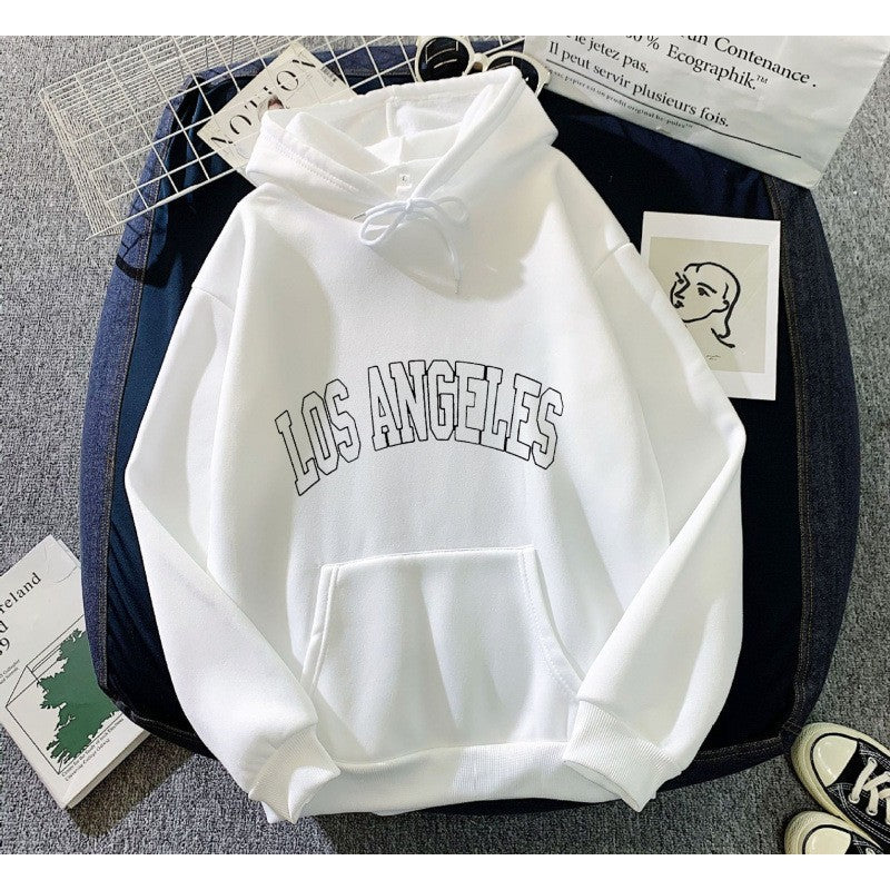 Kvinders hoodie med kreativ Los Angeles skrift Skovae