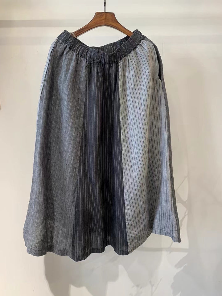 Dame Casual Blandet Stof Midi Nederdel Stilla