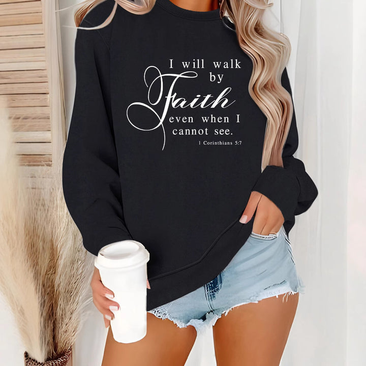 Dame sweatshirt med inspirerende tekst og blødt materiale Stilla