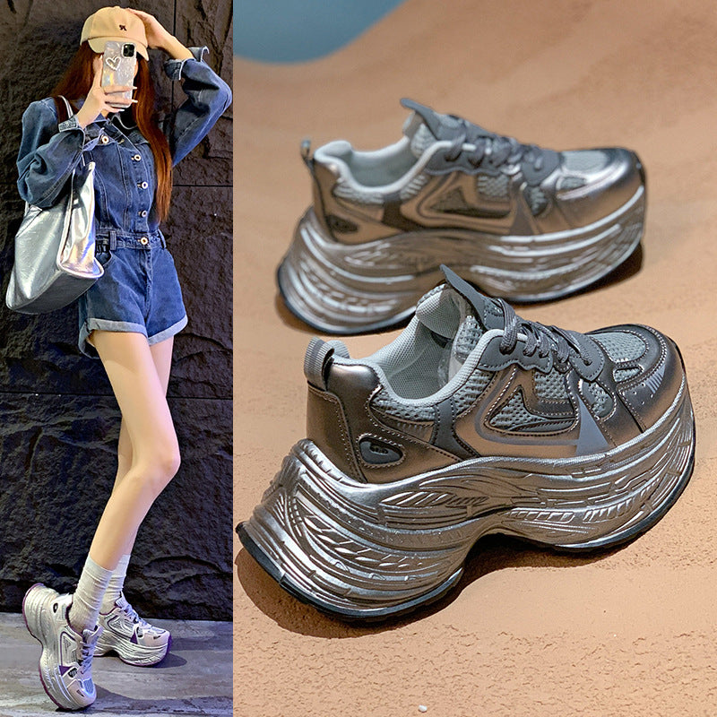 Dame Chunky Sneakers med innovativ dæmpningsteknologi og futuristisk design Stilla