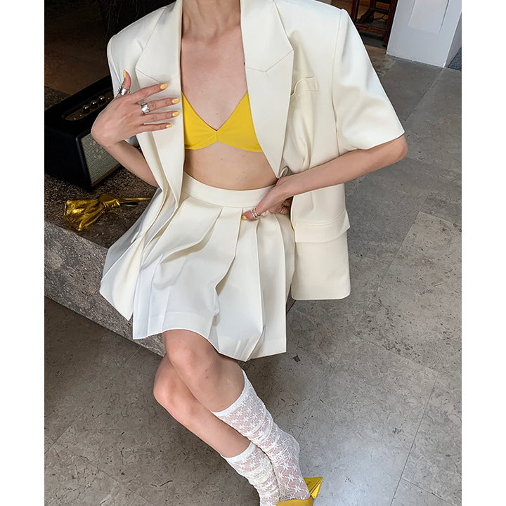 Dame badetøjsæt med moderne spænde og flydende nederdel Stilla