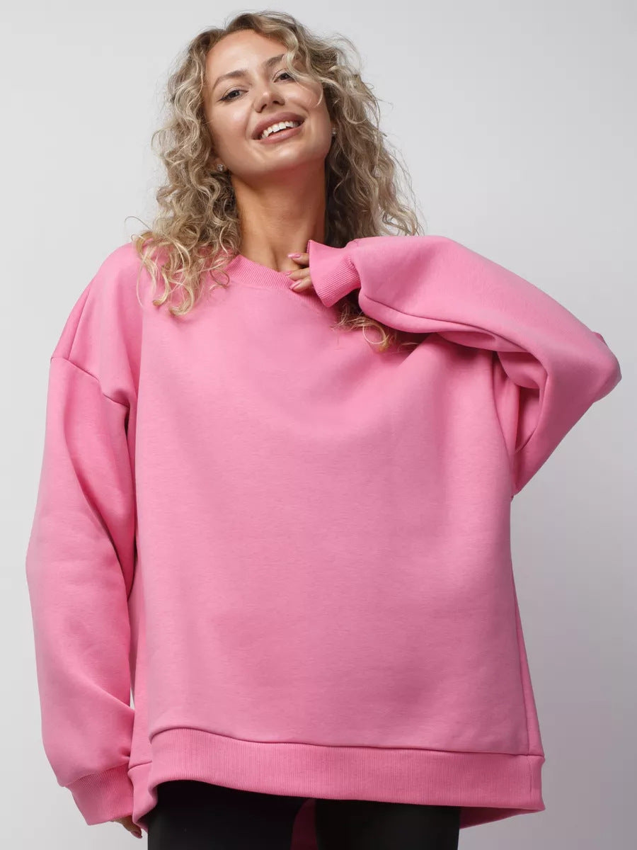 Kvinders hyggelige oversized sweatshirt med en løs pasform og komfortabelt indre for.