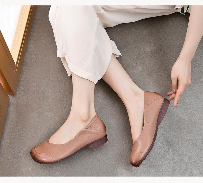 Dame klassiske Ballerinas med ergonomisk fodseng og skridsikker sål Stilla