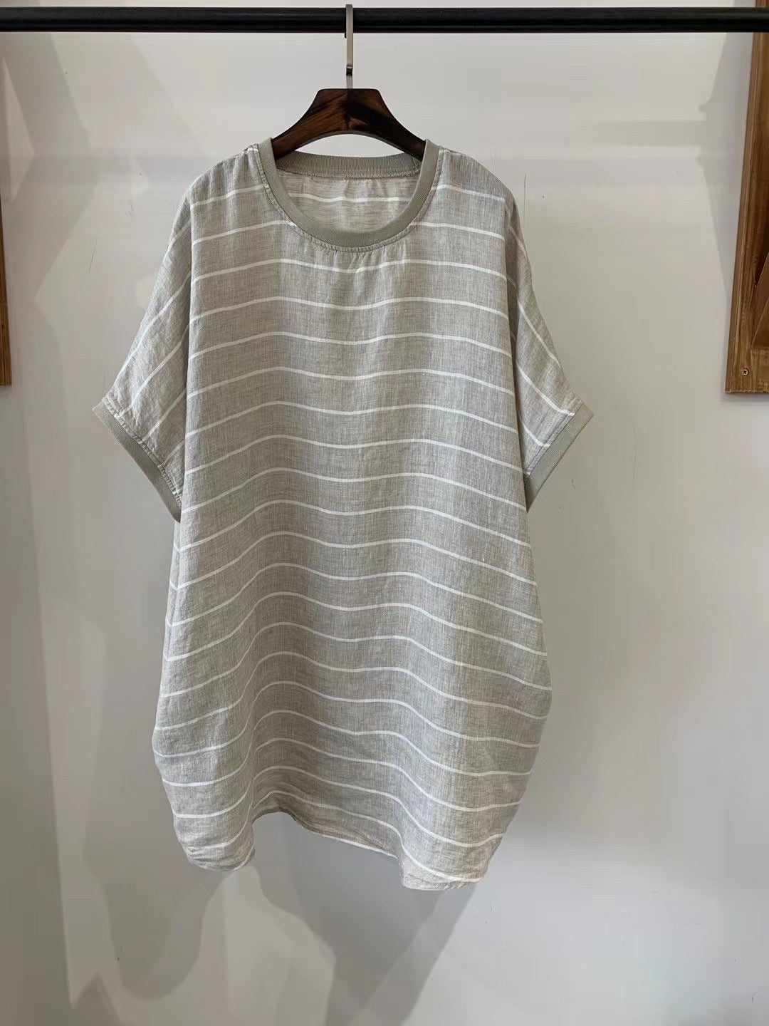 Femme Rutig Oversized Tunika-Top Stilla