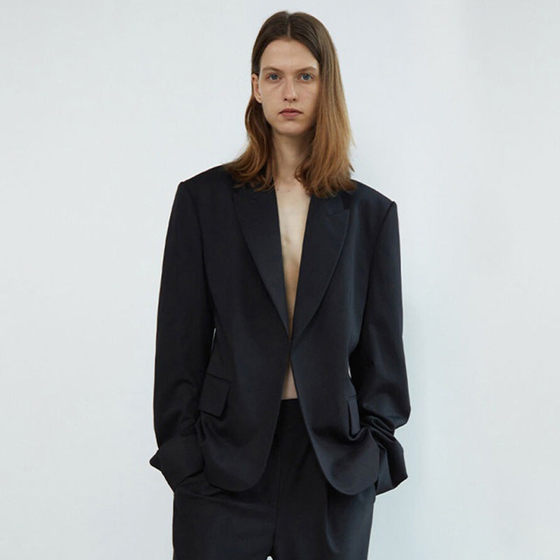Damer Oversized Blazer med klassiske detaljer og moderne snit Stilla