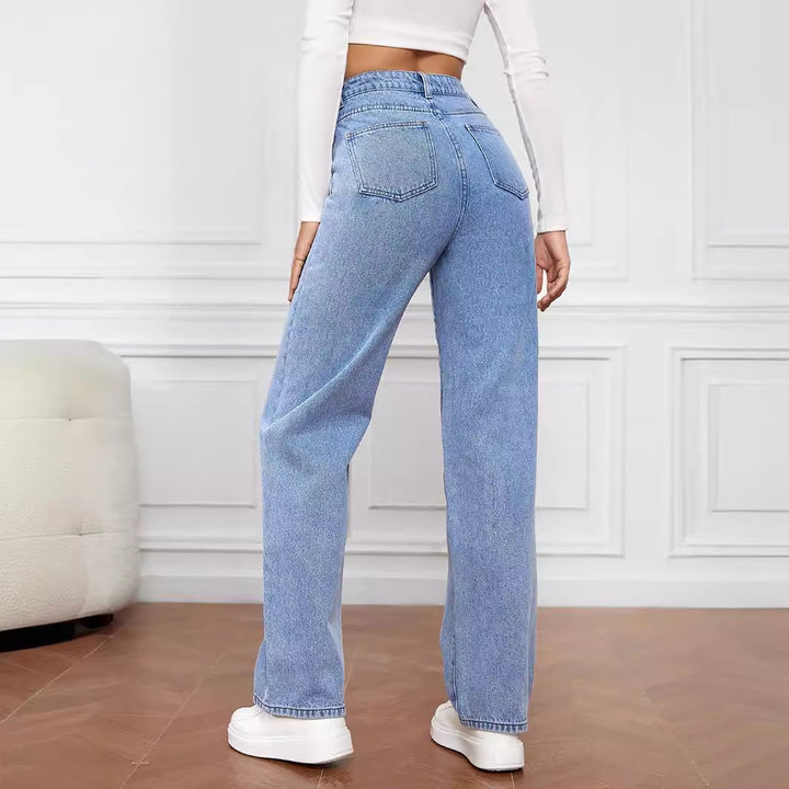 Dame Højt skårne brede jeans i vintage-stil Stilla