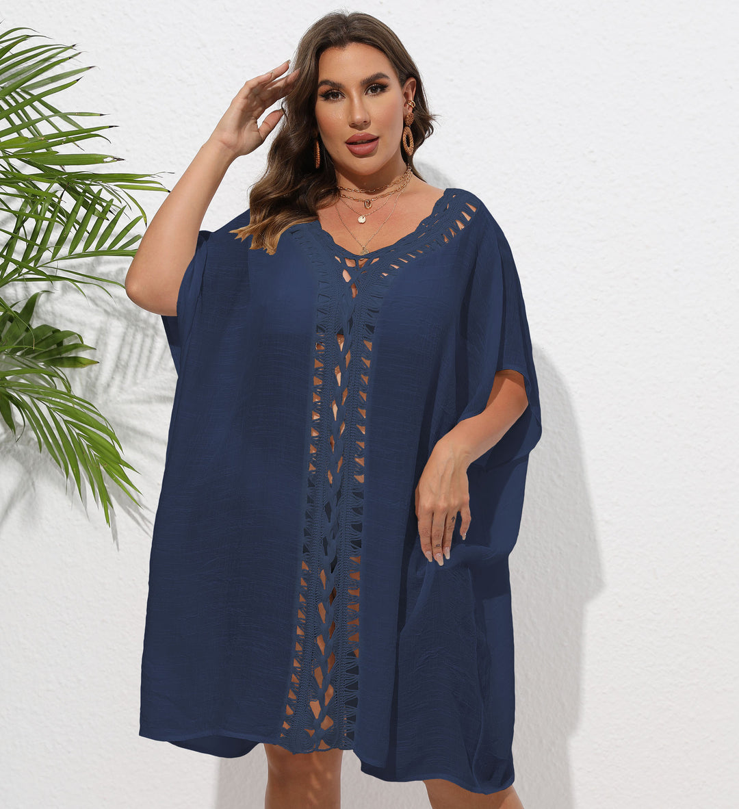 Dame Let Strand Kaftan Overgang Stilla