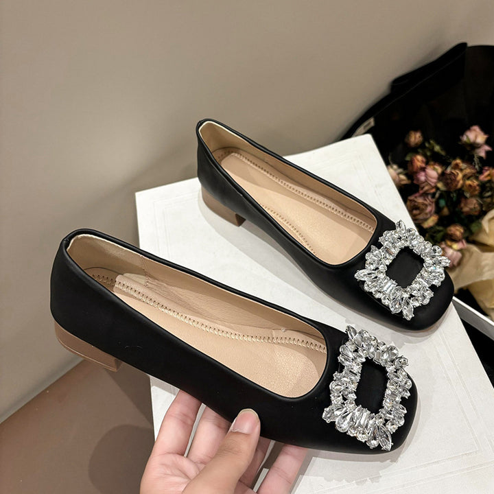 Dame Ballerinas med funklede smykkedetaljer og skridsikker sål Stilla