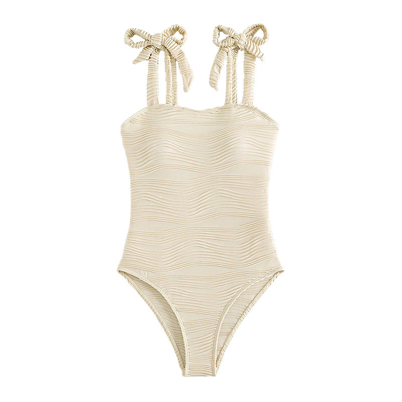 Dame One-Piece Badedragt med moderne Flæse-design Skovae