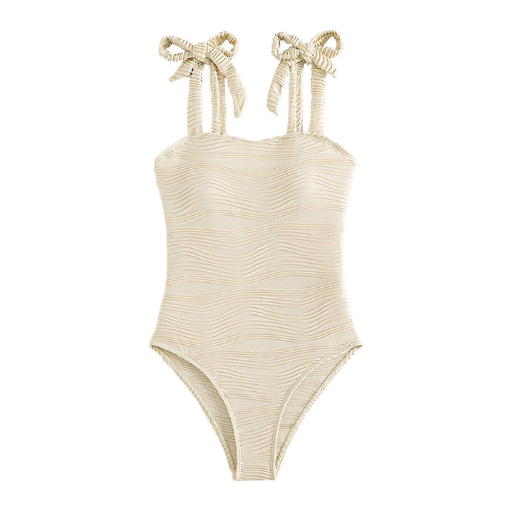 Dame One-Piece Badedragt med moderne Flæse-design Skovae